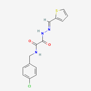 molecular formula C14H12ClN3O2S B3868369 N-(4-chlorobenzyl)-2-oxo-2-[2-(2-thienylmethylene)hydrazino]acetamide 