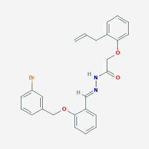 molecular formula C25H23BrN2O3 B386838 2-(2-allylphenoxy)-N'-{2-[(3-bromobenzyl)oxy]benzylidene}acetohydrazide 