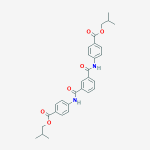 molecular formula C30H32N2O6 B386841 Isobutyl 4-[(3-{[4-(isobutoxycarbonyl)anilino]carbonyl}benzoyl)amino]benzoate 