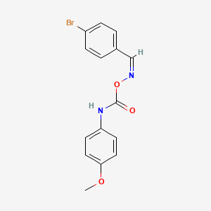 molecular formula C15H13BrN2O3 B3868423 4-bromobenzaldehyde O-{[(4-methoxyphenyl)amino]carbonyl}oxime 