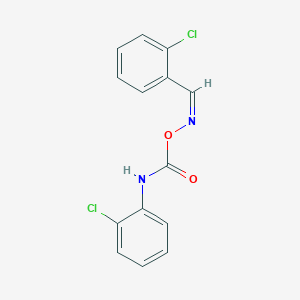 molecular formula C14H10Cl2N2O2 B3868441 2-chlorobenzaldehyde O-{[(2-chlorophenyl)amino]carbonyl}oxime 