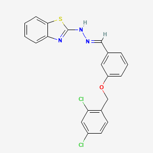 molecular formula C21H15Cl2N3OS B3868451 3-[(2,4-dichlorobenzyl)oxy]benzaldehyde 1,3-benzothiazol-2-ylhydrazone 