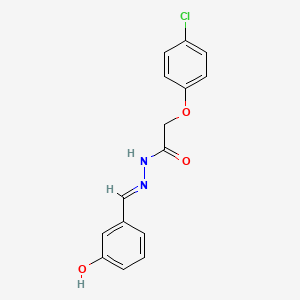 molecular formula C15H13ClN2O3 B3868464 2-(4-chlorophenoxy)-N'-(3-hydroxybenzylidene)acetohydrazide 