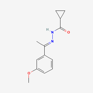 molecular formula C13H16N2O2 B3868469 N'-[1-(3-methoxyphenyl)ethylidene]cyclopropanecarbohydrazide 
