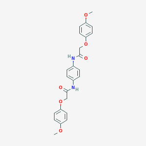 molecular formula C24H24N2O6 B386848 2-(4-methoxyphenoxy)-N-(4-{[(4-methoxyphenoxy)acetyl]amino}phenyl)acetamide 