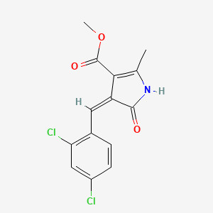 molecular formula C14H11Cl2NO3 B3868482 methyl 4-(2,4-dichlorobenzylidene)-2-methyl-5-oxo-4,5-dihydro-1H-pyrrole-3-carboxylate 