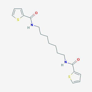 molecular formula C17H22N2O2S2 B386849 N-{7-[(2-thienylcarbonyl)amino]heptyl}-2-thiophenecarboxamide 