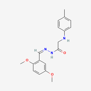 molecular formula C18H21N3O3 B3868517 N'-(2,5-dimethoxybenzylidene)-2-[(4-methylphenyl)amino]acetohydrazide 