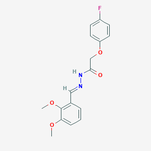 molecular formula C17H17FN2O4 B386852 N'-(2,3-Dimethoxybenzylidene)-2-(4-fluorophenoxy)acethydrazide 