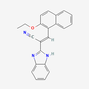molecular formula C22H17N3O B3868523 2-(1H-benzimidazol-2-yl)-3-(2-ethoxy-1-naphthyl)acrylonitrile 