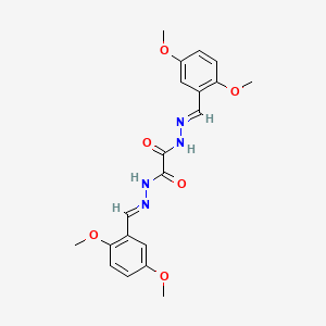 molecular formula C20H22N4O6 B3868529 N'~1~,N'~2~-bis(2,5-dimethoxybenzylidene)ethanedihydrazide 