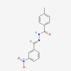molecular formula C15H13N3O3 B3868535 4-methyl-N'-(3-nitrobenzylidene)benzohydrazide CAS No. 295360-86-0