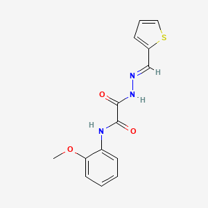 molecular formula C14H13N3O3S B3868553 N-(2-methoxyphenyl)-2-oxo-2-[2-(2-thienylmethylene)hydrazino]acetamide 