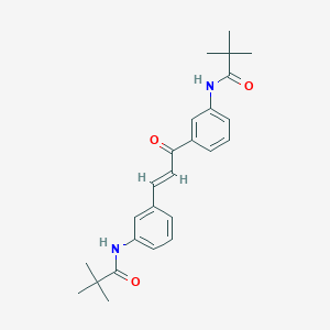 molecular formula C25H30N2O3 B3868559 N,N'-[(3-oxo-1-propene-1,3-diyl)di-3,1-phenylene]bis(2,2-dimethylpropanamide) 