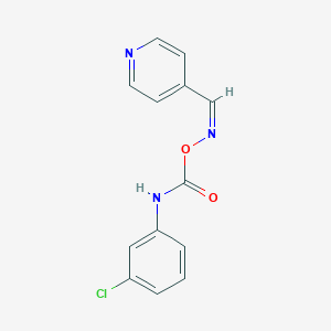 molecular formula C13H10ClN3O2 B3868590 isonicotinaldehyde O-{[(3-chlorophenyl)amino]carbonyl}oxime 