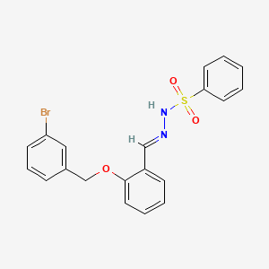 molecular formula C20H17BrN2O3S B3868597 N'-{2-[(3-bromobenzyl)oxy]benzylidene}benzenesulfonohydrazide 