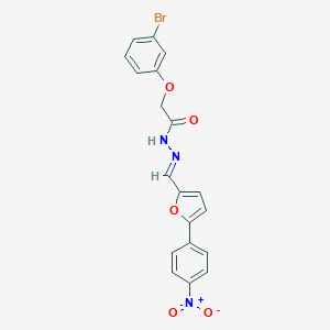molecular formula C19H14BrN3O5 B386860 2-(3-bromophenoxy)-N'-[(5-{4-nitrophenyl}-2-furyl)methylene]acetohydrazide 