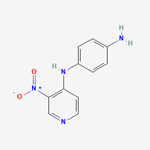 molecular formula C11H10N4O2 B3868612 (4-aminophenyl)(3-nitro-4-pyridinyl)amine 