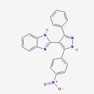 2-[5-(4-nitrophenyl)-3-phenyl-1H-pyrazol-4-yl]-1H-benzimidazole