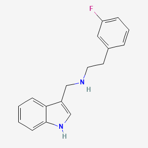 molecular formula C17H17FN2 B3868635 2-(3-fluorophenyl)-N-(1H-indol-3-ylmethyl)ethanamine 