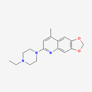 molecular formula C17H21N3O2 B3868648 6-(4-ethyl-1-piperazinyl)-8-methyl[1,3]dioxolo[4,5-g]quinoline 