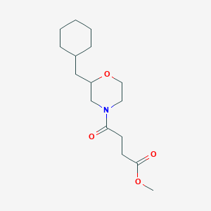 molecular formula C16H27NO4 B3868654 methyl 4-[2-(cyclohexylmethyl)-4-morpholinyl]-4-oxobutanoate 