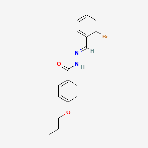 molecular formula C17H17BrN2O2 B3868667 N'-(2-bromobenzylidene)-4-propoxybenzohydrazide 