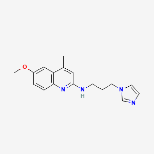 molecular formula C17H20N4O B3868672 N-[3-(1H-imidazol-1-yl)propyl]-6-methoxy-4-methyl-2-quinolinamine 
