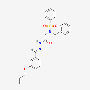 molecular formula C25H25N3O4S B3868697 N-(2-{2-[3-(allyloxy)benzylidene]hydrazino}-2-oxoethyl)-N-benzylbenzenesulfonamide 
