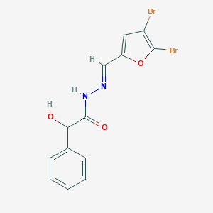 molecular formula C13H10Br2N2O3 B386870 N'-[(4,5-dibromo-2-furyl)methylene]-2-hydroxy-2-phenylacetohydrazide CAS No. 339572-47-3