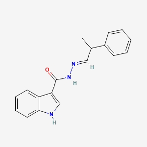 molecular formula C18H17N3O B3868712 N'-(2-phenylpropylidene)-1H-indole-3-carbohydrazide 