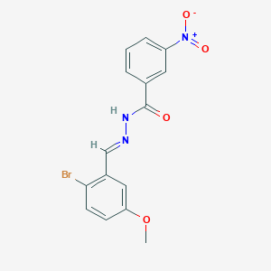 molecular formula C15H12BrN3O4 B386872 N'-(2-Bromo-5-methoxybenzylidene)-3-nitrobenzhydrazide 