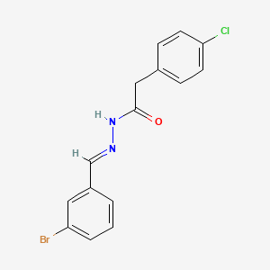 molecular formula C15H12BrClN2O B3868743 N'-(3-bromobenzylidene)-2-(4-chlorophenyl)acetohydrazide 
