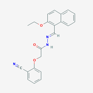 molecular formula C22H19N3O3 B386877 2-(2-cyanophenoxy)-N'-[(2-ethoxy-1-naphthyl)methylene]acetohydrazide 