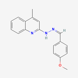 molecular formula C18H17N3O B3868773 4-methoxybenzaldehyde (4-methyl-2-quinolinyl)hydrazone 