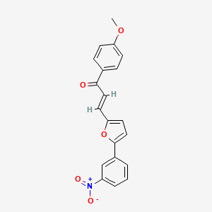 molecular formula C20H15NO5 B3868775 1-(4-methoxyphenyl)-3-[5-(3-nitrophenyl)-2-furyl]-2-propen-1-one 
