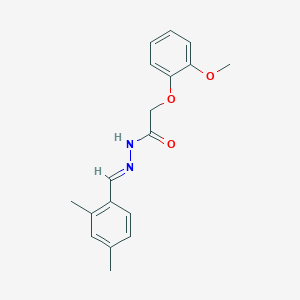 molecular formula C18H20N2O3 B3868790 N'-(2,4-dimethylbenzylidene)-2-(2-methoxyphenoxy)acetohydrazide 