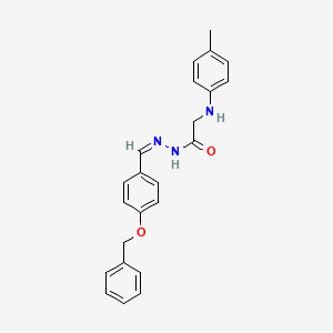 molecular formula C23H23N3O2 B3868792 N'-[4-(benzyloxy)benzylidene]-2-[(4-methylphenyl)amino]acetohydrazide 