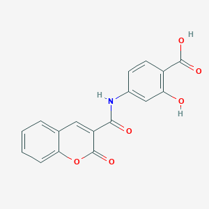 molecular formula C17H11NO6 B3868803 2-hydroxy-4-{[(2-oxo-2H-chromen-3-yl)carbonyl]amino}benzoic acid 