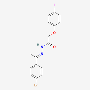 molecular formula C16H14BrIN2O2 B3868826 N'-[1-(4-bromophenyl)ethylidene]-2-(4-iodophenoxy)acetohydrazide 