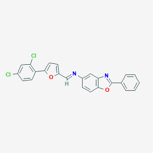 N-{[5-(2,4-dichlorophenyl)-2-furyl]methylene}-N-(2-phenyl-1,3-benzoxazol-5-yl)amine