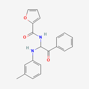 molecular formula C20H18N2O3 B3868890 N-{1-[(3-methylphenyl)amino]-2-oxo-2-phenylethyl}-2-furamide 