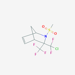 molecular formula C9H9ClF5NO2S B3868906 3-[chloro(difluoro)methyl]-2-(methylsulfonyl)-3-(trifluoromethyl)-2-azabicyclo[2.2.1]hept-5-ene 