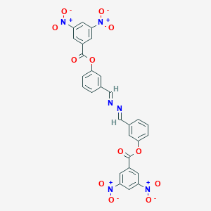 molecular formula C28H16N6O12 B386891 [3-[(E)-[(E)-[3-(3,5-dinitrobenzoyl)oxyphenyl]methylidenehydrazinylidene]methyl]phenyl] 3,5-dinitrobenzoate 