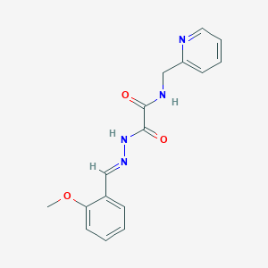 molecular formula C16H16N4O3 B3868914 2-[2-(2-methoxybenzylidene)hydrazino]-2-oxo-N-(2-pyridinylmethyl)acetamide 