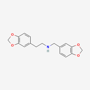 molecular formula C17H17NO4 B3868916 2-(1,3-benzodioxol-5-yl)-N-(1,3-benzodioxol-5-ylmethyl)ethanamine CAS No. 355816-19-2