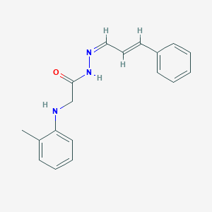 molecular formula C18H19N3O B3868924 2-[(2-methylphenyl)amino]-N'-(3-phenyl-2-propen-1-ylidene)acetohydrazide 