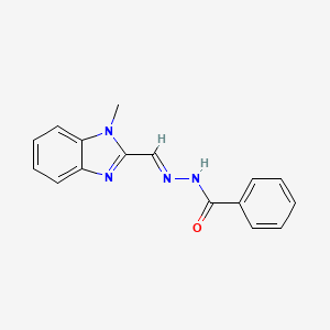 molecular formula C16H14N4O B3868929 N'-[(1-methyl-1H-benzimidazol-2-yl)methylene]benzohydrazide 