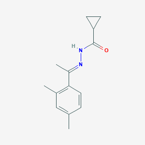 molecular formula C14H18N2O B386893 N'-[1-(2,4-dimethylphenyl)ethylidene]cyclopropanecarbohydrazide 