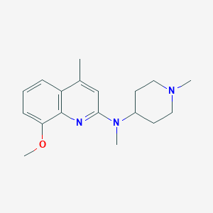 molecular formula C18H25N3O B3868933 8-methoxy-N,4-dimethyl-N-(1-methyl-4-piperidinyl)-2-quinolinamine 